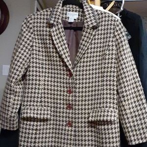 Newport News Houndstooth long coat